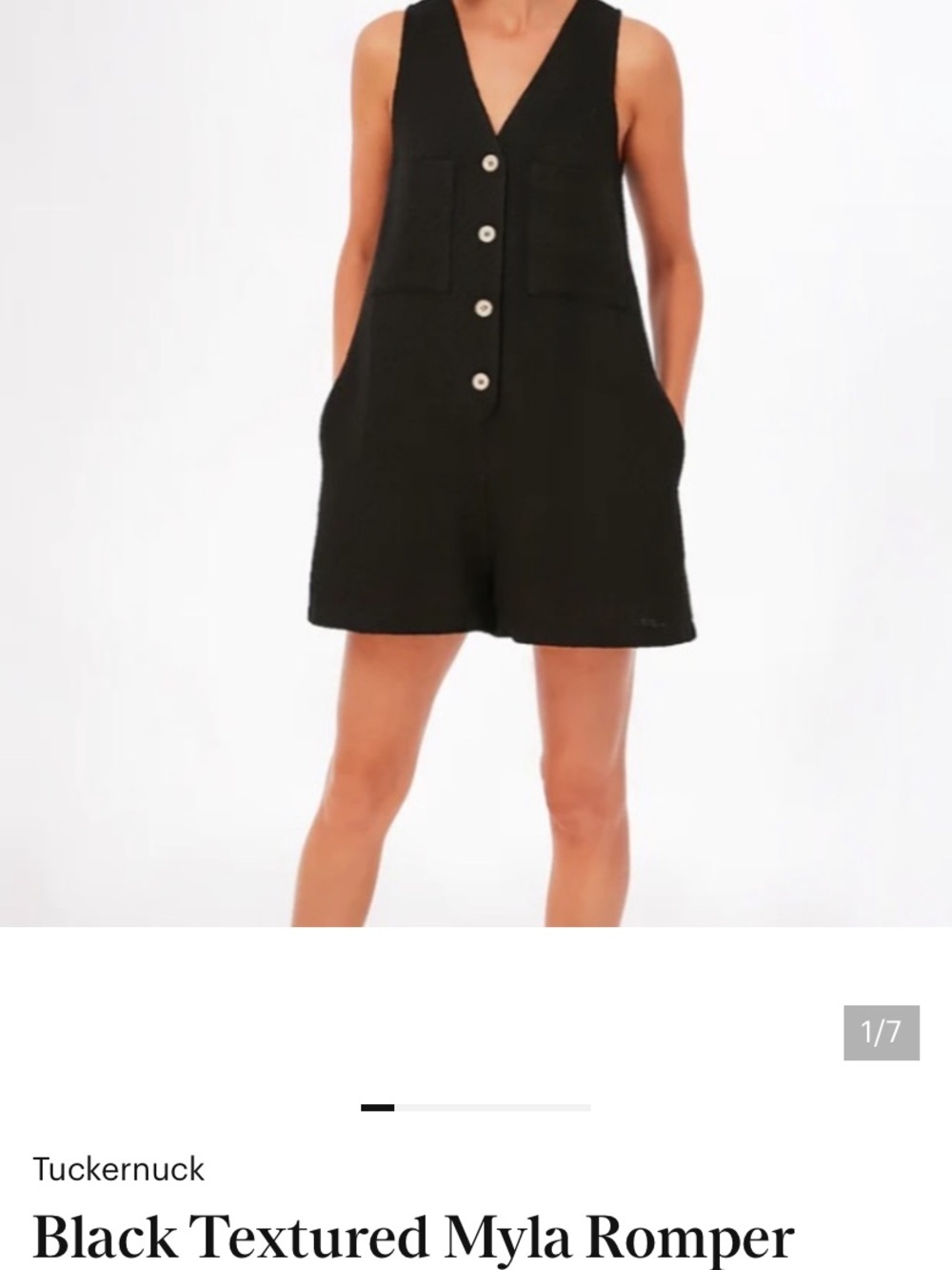 Tuckernuck myla romper black nwt large really cute nwt  classy - Picture 3 of 4